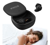 IFECCO - Cuffie per dormire sul lato, mini auricolari Bluetooth per dormire, senza fili, impermeabili, invisibili per dormire, sport, viaggi e concentrazione (nero)