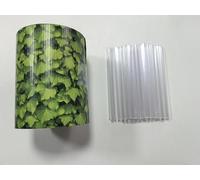 iFence Foglie verdi in PVC, 19 cm x 35 m, con 30 clip, diversi colori (foglie verdi 19 cm x 35 m)