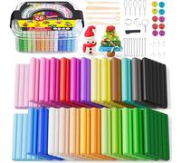 iFergoo Kit di argilla polimerica in 26 colori, atossico, sicuro per i bambini, include 26 colori, scatola portaoggetti, 5 strumenti, 1 accessorio, stile moderno, scolpire, non pieghevole