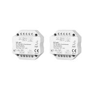 IFFSUEVL 0/1-10V AC Push LED Dimmer Switch Modulo 110V 220V Vita Intelligente Controllo Vocale Remoto(2X L1(WT))