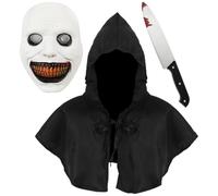 IFHDO Maschera di Halloween, Maschera da Spaventosa Scary,Mask Scary Latex Masque Full Head Mask con Foulard Creepy Costume da Festa di Halloween