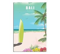 IFHSIGoe Targa in metallo Bali Indonesia Targa in latta Viaggio Vintage Art Wall Decor Sign Home Kitchen Bar Patio Grotta Decorazione Divertente 20 x 30 cm