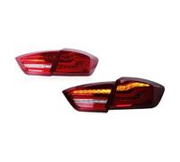 IFHSKFH fanale posteriore Per Chevy Per Cruze 2017-2019 Coppia di luci posteriori a LED DRL Nebbia Segnale freno retromarcia Plug and Play Car Rear Tail Light Assembly Fendinebbia Lenti(V2 Red)