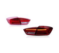 IFHSKFH fanale posteriore Per Chevy Per Cruze 2017-2019 Coppia di luci posteriori a LED DRL Nebbia Segnale freno retromarcia Plug and Play Car Rear Tail Light Assembly Fendinebbia Lenti(V1 Red)