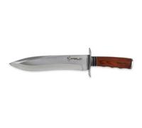 iFIELD EL29011 Coltello multifunzionale per escursioni, caccia e sopravvivenza all'aperto, acciaio inossidabile 7Cr17 e manico in resistenza marrone con distanziali in pelle