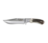 iFIELD EL29013 Multifunzionale escursionismo, caccia e sopravvivenza coltello per l'esterno, Deer Handle, lama in acciaio inox 3Cr13, di alta qualità fodero colore marrone