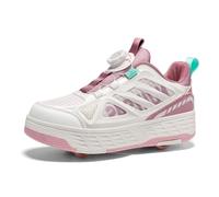 IFIKK Scarpe a rotelle 2 in 1 per bambini e ragazzi, design a quattro ruote, ruote invisibili, per sport all'aria aperta, taglie grandi per ragazze e ragazzi