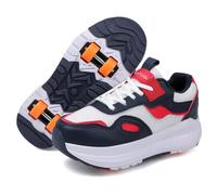 IFIKK Scarpe a rotelle 2 in 1 per bambini e ragazzi, design a quattro ruote, ruote invisibili, per sport all'aria aperta, taglie grandi per ragazze e ragazzi