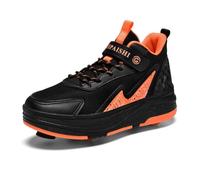 IFIKK Scarpe a rotelle 2 in 1 per bambini e ragazzi, design a quattro ruote, ruote invisibili, per sport all'aria aperta, taglie grandi per ragazze e ragazzi