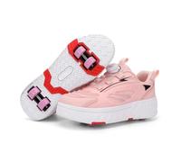 IFIKK Scarpe a rotelle 2 in 1 per bambini e ragazzi, design a quattro ruote, ruote invisibili, per sport all'aria aperta, taglie grandi per ragazze e ragazzi