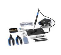 iFixit FixHub - Kit di attrezzi per saldatura, set completo, riscaldamento rapido portatile, spelafili, tagliafili, saldatura senza piombo, stecca, tappetino da lavoro