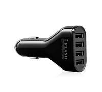 iFlash - Caricatore da auto per Samsung Galaxy, iPhone, 9,6 A, 4 porte, per Apple iPhone 11 Pro Max XR MAX XR X, 8 Plus, 7 Plus, 6S Plus