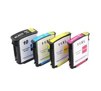 IFNSBUAYW 4 colori 1SET 69ml da 28 ml di cartuccia a inchiostro con chip per 10 11 compatibile con designJet 100 110 70 stampanti coloranti inchiostro da 1 a 5 set disponibili(10 11 1set)