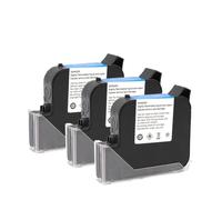 IFNSBUAYW Cartuccia per inchiostro per stampanti portatile JS12 2588 2588+ Inchiostro eco -solvente a secco veloce compatibile per stampanti a getto(25.4mm Black-3pcs)