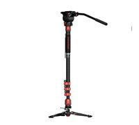 IFOOTAGE Cobra 3 C180-P+K5S Monopiede per Fotocamera,Monopiede Professionale con Controllo di Bloccaggio Del Pedale,Testa Fluida,Testa Girevole In Alluminio per Fotocamere Reflex e Videocamere