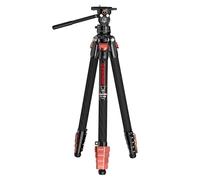 IFOOTAGE Gazelle TC3B+Komodo K3, Treppiede Portatile in Carbonio con Testa Fluida Video Panoramica, per Videocamera DSLR/Treppiede Video, Carico Massimo 5 kg (157,5 cm)