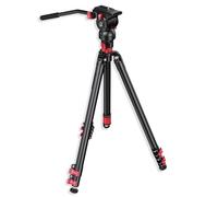 IFOOTAGE Treppiede in lega di alluminio da 165 cm con testa fluida in alluminio per Canon Nikon Sony DSLR Camcorder Gazelle treppiede TA6S Uprise + Komodo K5S