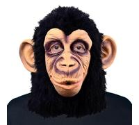 IFQKNUYL Maschera per carnevale, scimpanzé selvatico, in lattice, a testa piena, traspirante, per feste a tema, Halloween