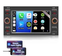 iFreGo 2 DIN Android Autoradio Carplay, 7 pollici Radio per Ford Focus/C-max/S-max/Galaxy/Fusion/Transit Connect,Radio DAB, Bluetooth,USB,AUX,WiFi,FM,Telecamera Posteriore,Controllo del volante