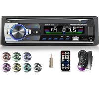 iFreGo Autoradio Bluetooth5.0 vivavoce, Radio stereo con lettore MP3 Telecomando WMA FM, autoradio FM con USB/lettore AUX/TF, 1 DIN 60WX4 funzione di ricarica rapida,supporto iOS, Android