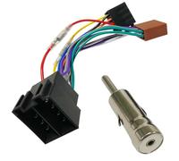 iFreGo Set di cavi universali per autoradio per auto, 15 e 30 rotanti - Cavo di collegamento 2 x 8 pin ISO spina autoradio