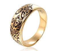 IFUAQZ Anello da uomo in acciaio inox con occhio di dio che vede tutti gli anelli girevoli nero argento gioielli vintage taglia 5 a 14, Metallo, Nessuna pietra preziosa