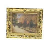 ifundom 1 Pc Mini Murale Quadro Da Parete in Miniatura Accessori Mobili in Legno Casa Delle Bambole Decorazione Della Parete Mobili Per Bambole Imbiancatura Immagine Bambino Bambù Di Legno