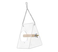 ifundom 1 Pz mangiatoia per uccelli seme chiaro all'aperto sospeso piccolo alimentatore contenitori ciotola per l'alimentazione degli uccelli Clear Bird Meeder Acrilico bianca