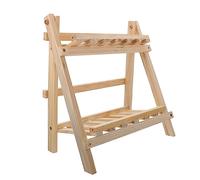 ifundom 1 Pz Portafiori in Legno Massello Porta Piante da Giardino Mensola per Piante da Giardino Cremagliera Libreria Durevole Portavasi da Giardino Supporto di Legno Khaki