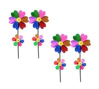 ifundom 1 Set Decorazioni di Petali A Forma di Cuore Girandole da Giardino Arredamento A Girandola Cortile A Mulini A da Giardino Bel Mulino A di Fiori Plastica 4 Pezzi