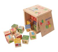 ifundom 1 Set di Blocchi ABC in Legno per l'apprendimento dei Bambini, Blocchi con Alfabeto e Numeri incisi per la creatività dei Bambini, Sviluppo precoce, Decorazione per Baby Shower