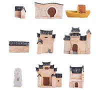 ifundom 1 Set Di Edificio Antico Ornamento Da Giardino Fata Piccola Casa Mini Casa Micro Ornamento Per La Casa Del Paesaggio Cose in Miniatura Oggetti Di Scena Paesaggistici Resina