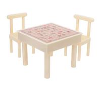 ifundom 1 set di mini scacchi - Mobili per case delle bambole - di gioco degli scacchi portatile - Piccolo tavolo da gioco e sedia per la decorazione di stanze in miniatura Bambole Accessori per