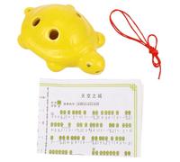 ifundom 1 Set Ocarina a 6 fori ocarina creativa Ocarina pendente a 6 fori ocarina do contralto fono bellissima strumento ocarina flauti ocarina flauto ocarina in porcellana bianca Yellow