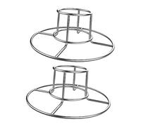 ifundom 1 Set Portabirra Barbecue Portatile Maglia Torrefazione Cremagliera Caldo alla Griglia Ripiano per Arrostire Il Pollo Supporto di Pollo Arrosto Argento Acciaio Inossidabile 2 Pezzi