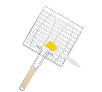 ifundom 1 Set Set di Attrezzi per Barbecue Forniture Barbecue Cestino per Grigliare Il Pesce per Barbecue Attrezzatura per Barbecue da Picnic Utensile per Barbecue di Legno Colore Casuale
