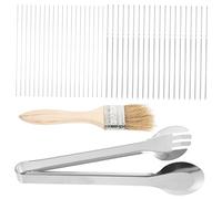 ifundom 1 Set Set Di Attrezzi Per Barbecue Spazzola Per Barbecue Accessori Per Grigliate Utensili Da Grill Per Grill All'aperto Utensili Da Griglia Acciaio Inossidabile