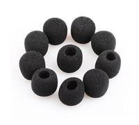 ifundom 10 Pezzi Coperture Antivento in Schiuma Nera per Microfono Lavalier Piccolo 10 Mm Diametro Interno Protezione Vento per Microfoni a Bavero in Studio e Registrazione