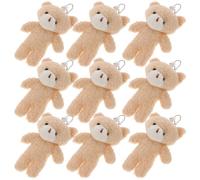 ifundom 10 Pezzi Orsetti di Peluche Mini, Ciondoli Multifunzione a Forma di Orso Catenella, Decorazioni Portatili per Chiavi, Borse e Valigie, Design Cartoon Colorato, Leggeri e