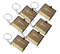 ifundom 10 Pezzi Portachiavi Bibbia Mini in Metallo, Ciondolo Semplice | Set, Carta e Pvc, per Auto e Chiavi, Decorazione Semplice per Borse e Accessori