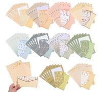 ifundom 10 Set Set di Carta da Lettere A5 Buste Floreali, Eleganti | Corrispondenza e Note, Carta, Chic, per Ringraziamenti e Ogni Occasione Stile Casuale