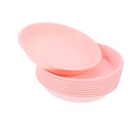 ifundom 10 Sottovasi per Piante Sottovasi Rotondi di Diverse Dimensioni Trasparenti per Davanzali Fiori Giardini Vaschette per Piante Sottovasi Circolari Rosa Pp