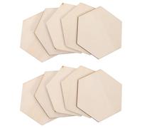 ifundom 100 Pezzi Ritagli Esagonali in Legno Naturale 9X8X025 CM per Decorazioni Fai da Te Pannelli Artigianali Dipinti a Mano Progetti Creativi per Casa Feste e Matrimoni