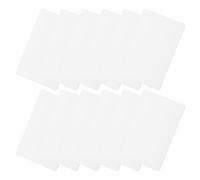 ifundom 100 Pezzi Targhette in PVC Bianche Multifunzionali da 86x54mm, Etichette Vuote Stampabili per Eventi e Prezzi, Cartellini retrò per Bigliettini e Decorazioni Artigianali