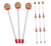 ifundom 12 Bacchette Per Batteria Per - Bacchette Per Percussioni In Plastica Colorata Con Pelli Morbide Imbottite Per Esercitarsi Con Xilofono E Batteria