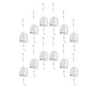 ifundom 12 Pezzi Gabbia Esche da Pesca in Acciaio Inox 6cm per Specchi | Colore Argento, Apertura Rapida e Resistenza alla Corrosione, Accessorio per Barca e Ghiaccio