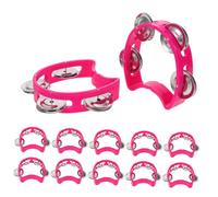 ifundom 12 pezzi Tamburelli per Plastica con Campanellini Strumento Musicale Mano per Attività Didattiche Feste e Giochi di Ritmo Educativi