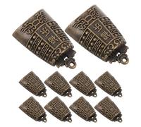 ifundom 16 Pezzi Campanelli Feng Shui in Rame Vintage a Forma di Drago, Ciondoli Artigianali per Decorazioni Fai da Te, Ornamenti Tradizionali per Appendere e Arredamento Casa