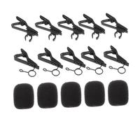 ifundom 18 pollici Clip Microfono in Metallo con Coperture in e Anelli Clip per Microfono Filo Resistenti e Facili da Fissare su Camicie e Giacche per Conferenze Performance e Discorsi