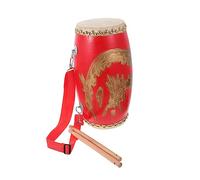ifundom 1pezzi Dragon Pattern Cowhide Waist Drum for Adults and Children Auspicious Waist Drum for Traditional Chinese Performance Easy to Learn and Portable with Adjustable Strap
